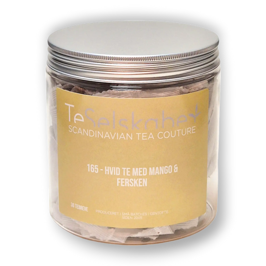165 - Hvid te med mango & fersken Tebreve - - Te - TeSelskabet