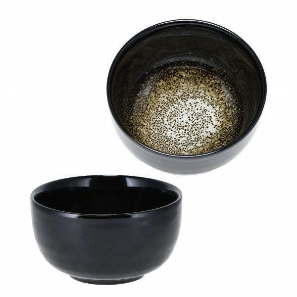 Matcha skål Shizuku sort/gul - - Non-food - TeSelskabet