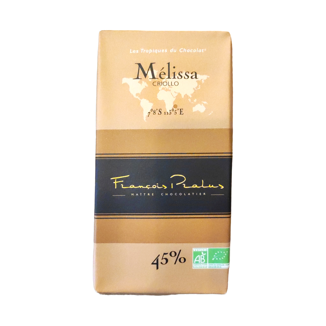 Pralus Melissa mælkechokolade 45% ØKO - - Konfekture - TeSelskabet