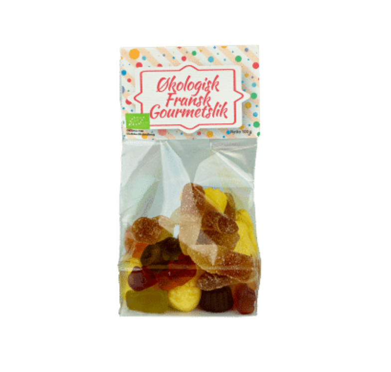 Fransk ØKO slikpose, 100g - - Konfekture - TeSelskabet