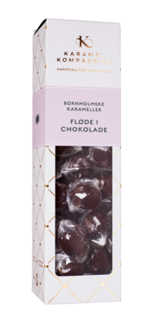 Chokoladekugler med flødekaramel i æske, mørk - - Konfekture - TeSelskabet