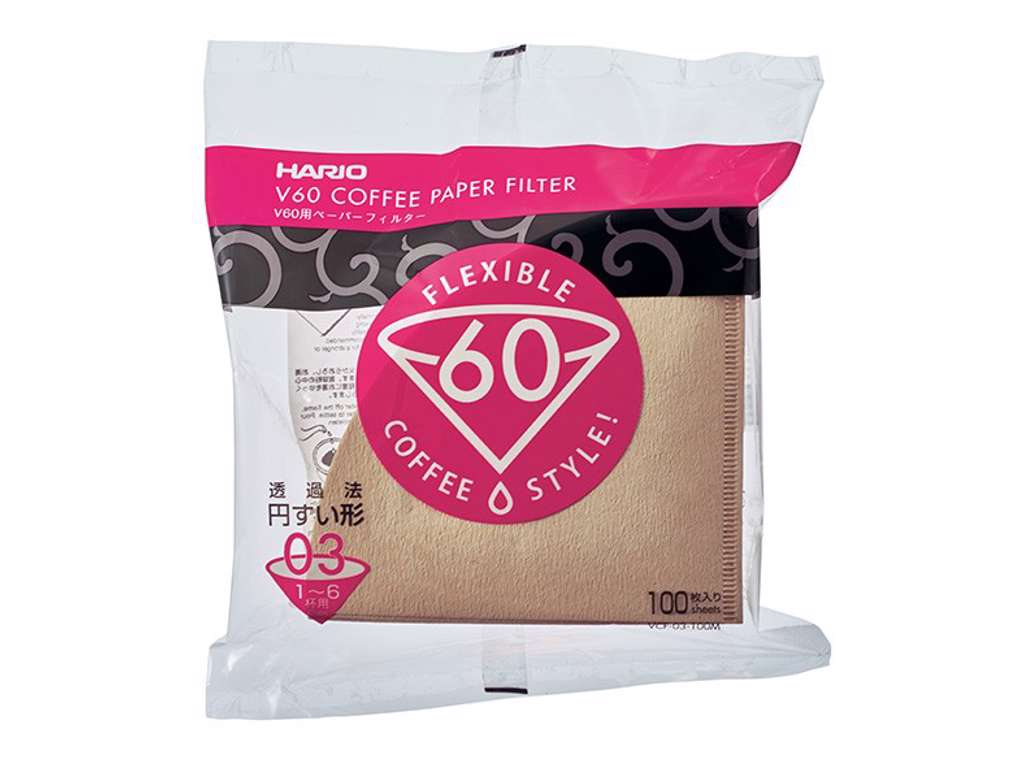 Hario kaffefilter 03, ubleget, 100 stk -  - Non-food - TeSelskabet
