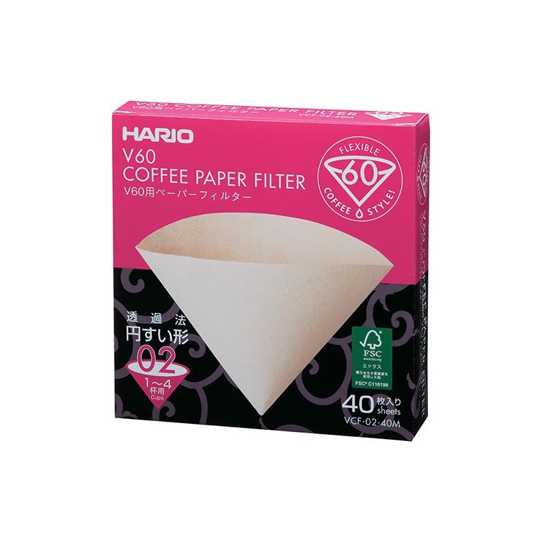 Hario kaffefilter 02 40 stk i æske - - Non-food - TeSelskabet