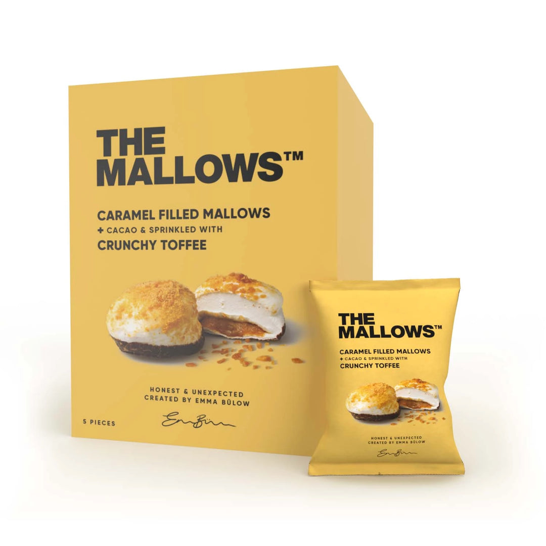 Filled Mallows - Crunchy Toffee æske med 5 stk - Konfekture - TeSelskabet