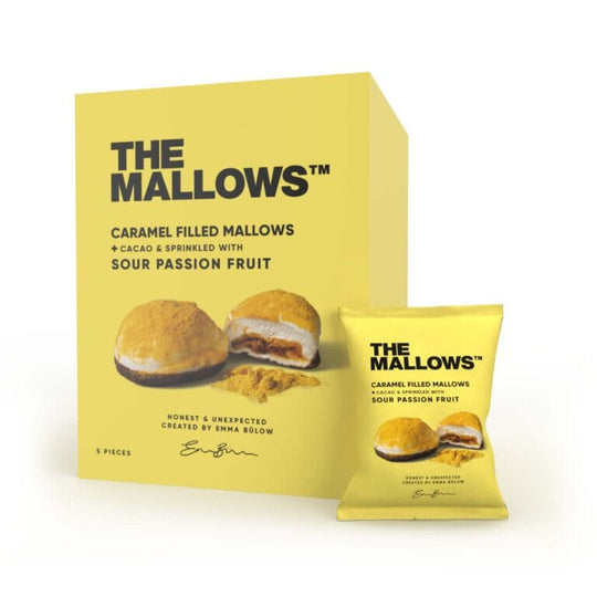 Filled Mallows - Sour Passion Fruit æske med 5 stk - Konfekture - TeSelskabet